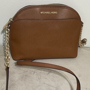 Michael Kors Tan Crossbody Bag with Gold Chain